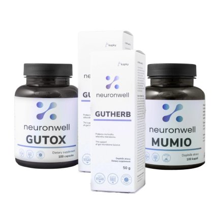 Synergické TRIO Neuronwell – balíček pro očistu střev a podporu mikrobiomu
