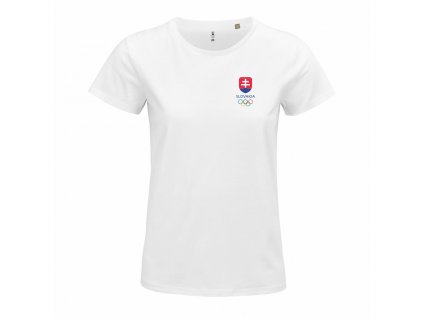 dámske tričko biele logo malé 25 3579