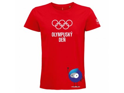 Tričko OLYMPIJSKÝ DEŇ (Farba Červená, Veľkosť 2XL)