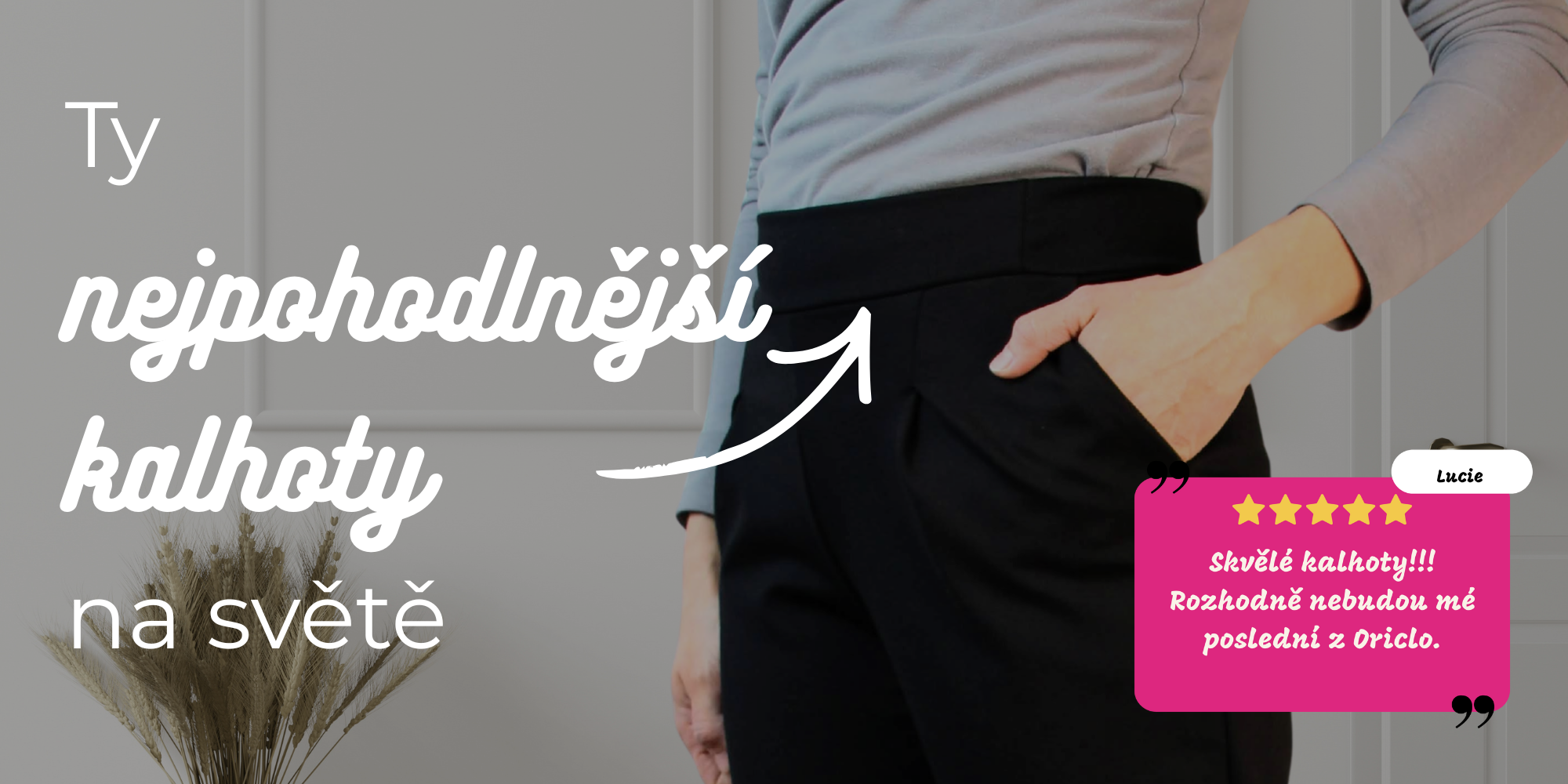 pohodlné kalhoty do práce