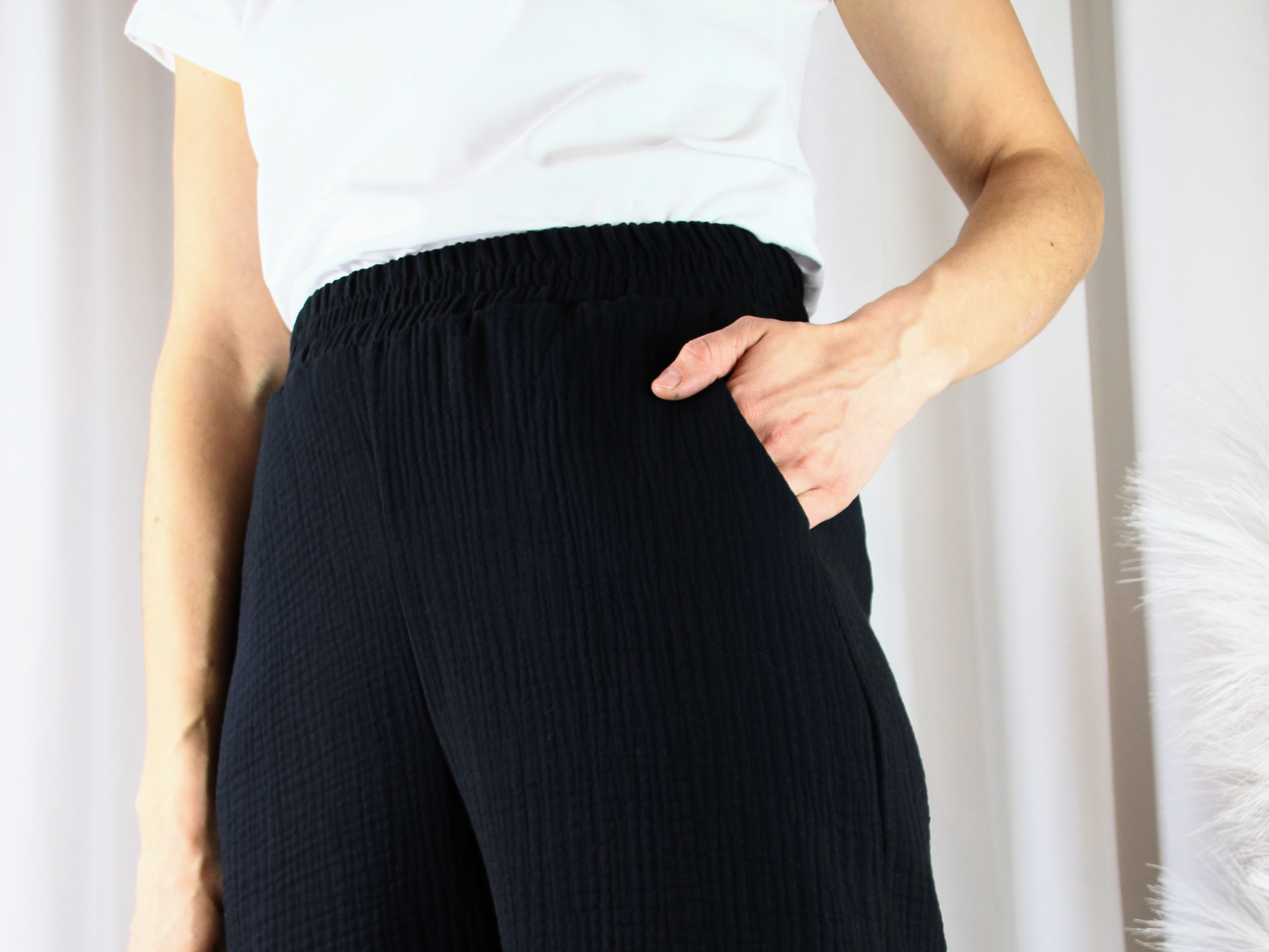 Kalhoty z mušelínu