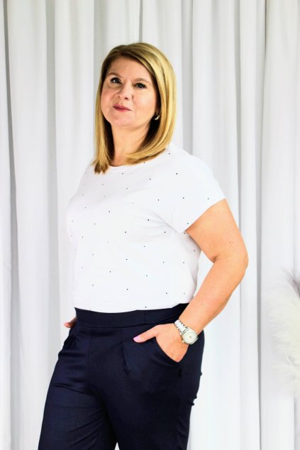 Dámské tričko Watty Organic ComfortCore  white dots