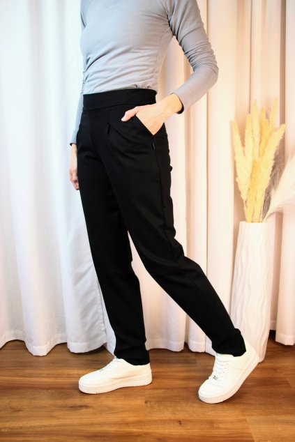 Dámské společenské kalhoty Taper Pear MoveEasy  černé