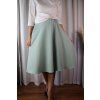 Půlkolová sukně Vaflovka mintová