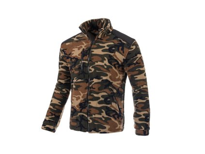 fleecová bunda maskáčová