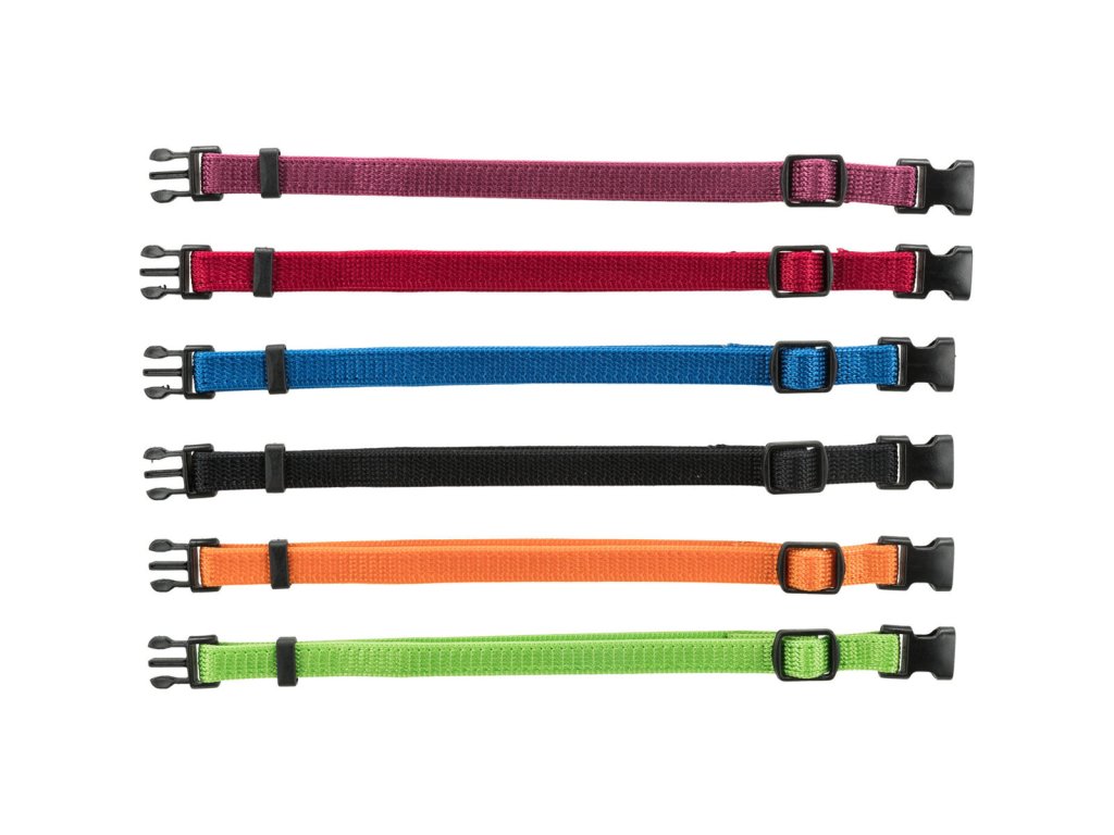 Balení nylon.rozeznávacích obojků pro štěňata (Barva FUCHS,ŠED,MOD,KHAKI,OŘÍŠEK, OCEÁN, Velikost M-L: 22-35 cm / 10 mm)