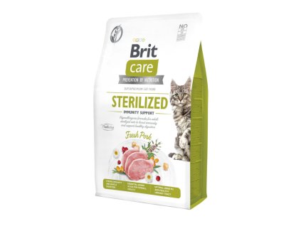 1086 brit care cat grain free sterilized immunity support 2kg