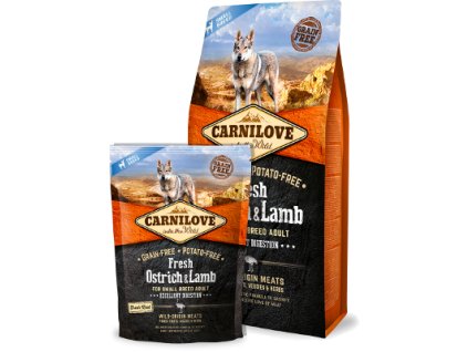 132 carnilove dog fresh ostrich lamb for small breed 1
