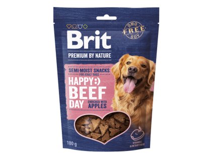 1503 brit premium by nature dog semi moist snacks beef with apples 180 g