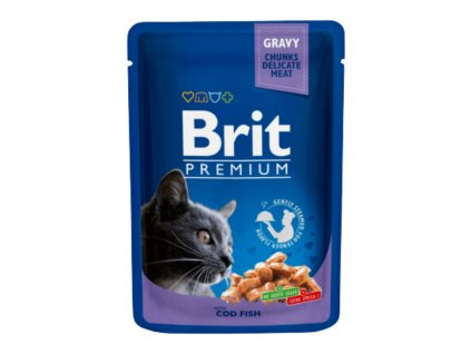 1662 brit premium cat pouches with cod fish 100 g
