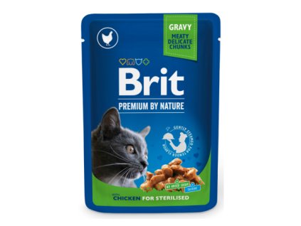 1671 brit premium cat pouches chicken slices for sterilised 100 g