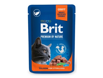 1689 brit premium cat pouches salmon for sterilized 100 g