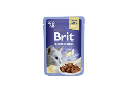 1701 brit premium by nature cat delicate fillets in jelly with beef 85 g