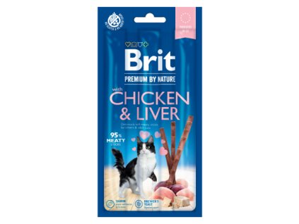 1746 brit premium by nature cat sticks with chicken liver 3 ticsks