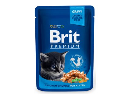33354 1668 1668 brit premium cat pouches chicken chunks for kitten 100 g