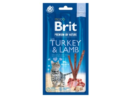 33834 1752 1752 brit premium by nature cat sticks with turkey lamb 3 ticsks
