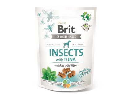 33891 972 972 brit care dog crunchy cracker insects with tuna enriched with mint 200 g