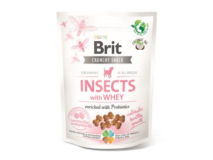 33894 975 975 brit care dog crunchy cracker puppy insects with whey enriched with probiotics 200 g