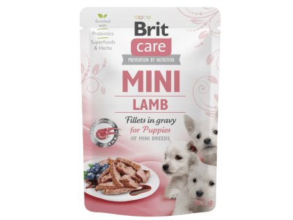 34215 729 729 brit care mini puppy lamb fillets in gravy 85 g