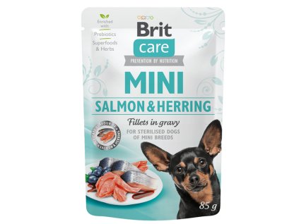 34224 738 738 brit care mini salmon herring sterilised fillets in gravy 85 g
