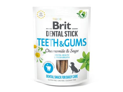 34284 978 978 brit dental stick teeth gums with chamomile sage 7 pcs 251 g