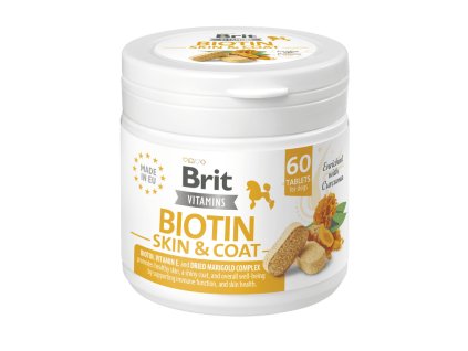 34413 1023 1023 brit vitamins biotin skin coat care 120 g 60 tablets