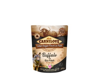 240 240 carnilove dog pouch pate buffalo with rose petals1