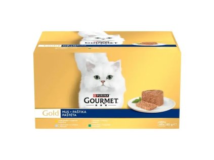 GOURMET GOLD Multipack paštiky s kuřetem krůtou králíkem tuňákem