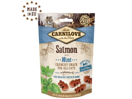 432 carnilove cat crunchy snack salmon with mint with fresh meat 50 g1
