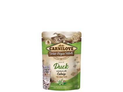 450 carnilove cat pouch rich in duck enriched with catnip1