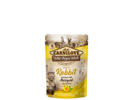 462 carnilove cat pouch rich in rabbit enriched with marigold