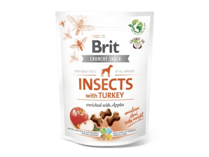 966 966 brit care dog crunchy cracker insects with turkey and apples 200 g
