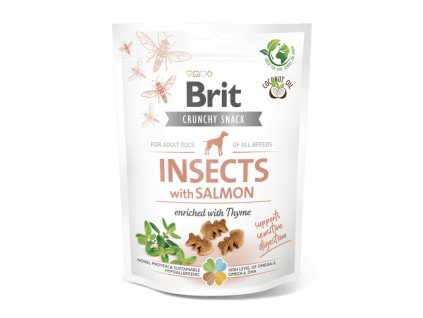 969 brit care dog crunchy cracker insects with salmon enriched with thyme 200 g