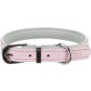 Active Comfort kožený obojek pro psy s kamínky - růžová (Velikost 23-28 cm  / 15mm)