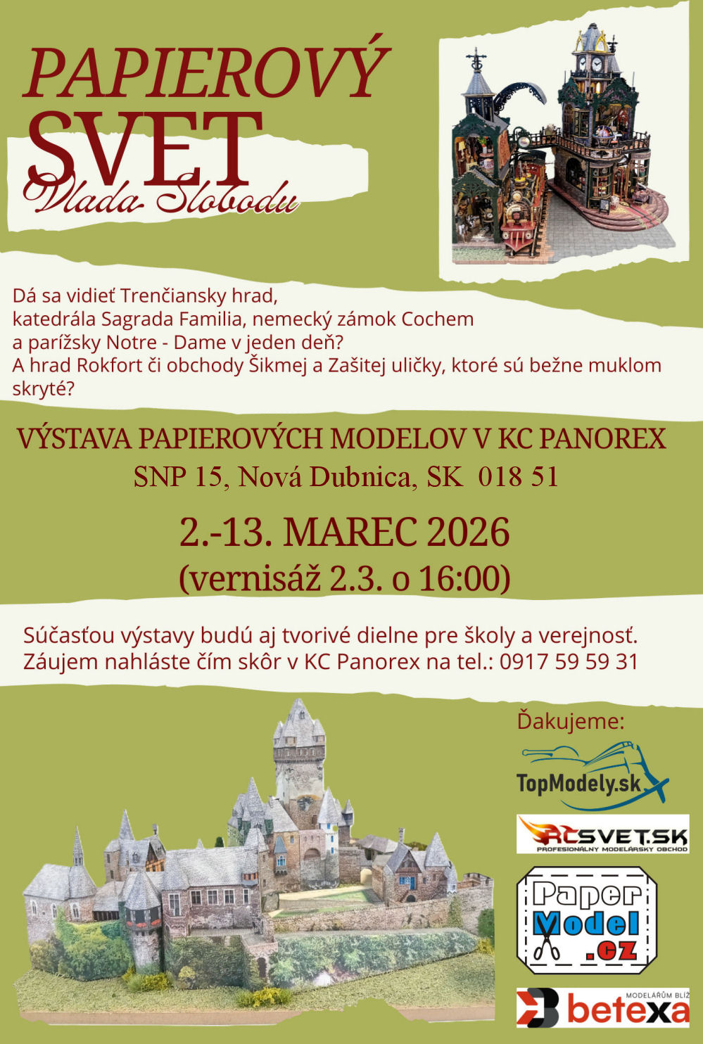 pozvánka na akci - Papierový svět Vlada Slobodu, Nová Dubnica (SK)