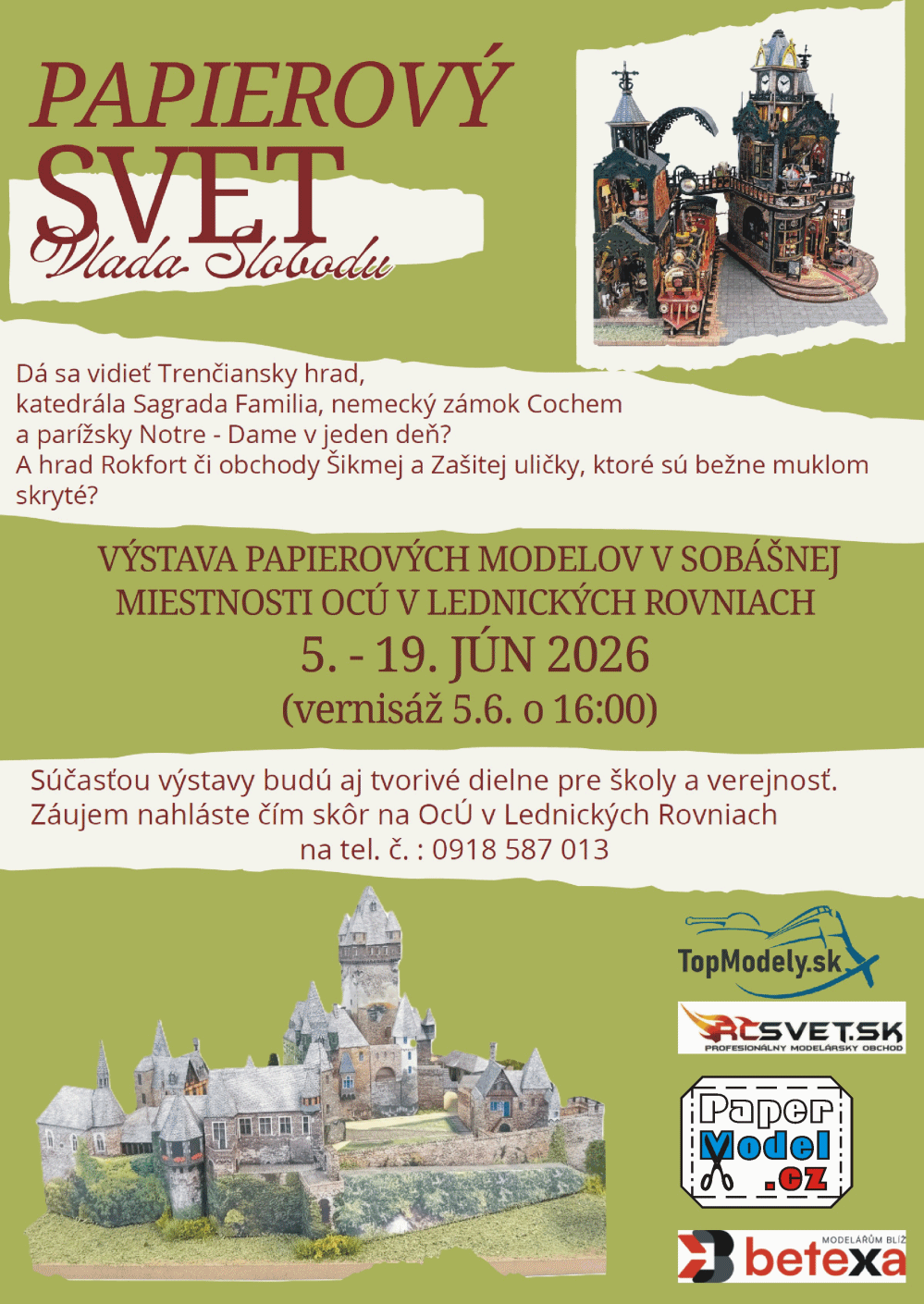 pozvánka na akci - Papierový svět Vlada Slobodu, Lednické Rovne (SK)