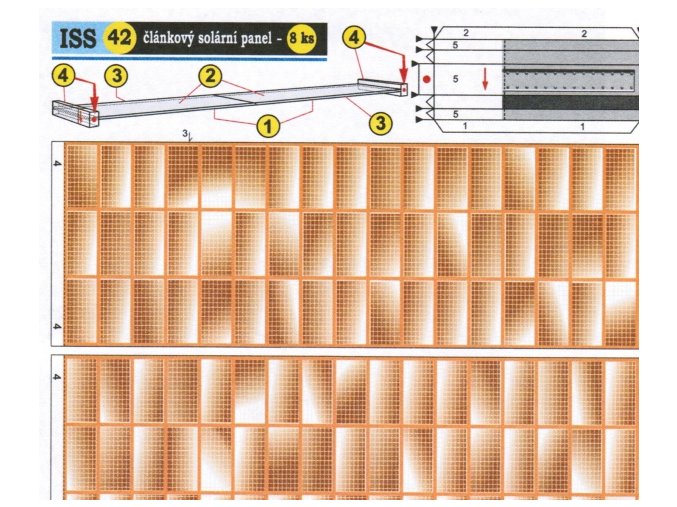 článkový solární panel (42 zlatý 2x)