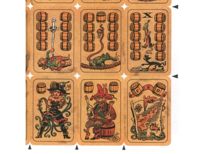 pirátské hrací karty - bez rubu