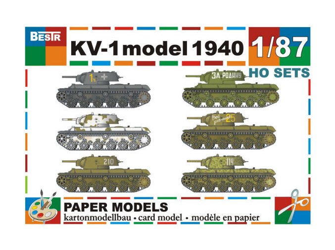KV-1 model 1940 - 6 různých verzí