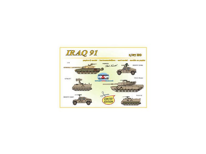 Iraq 91 -- T-72, HMMWV M1046, M 901 ITV, M1A1 Abrams, HMMWV M1025, M 113 A2