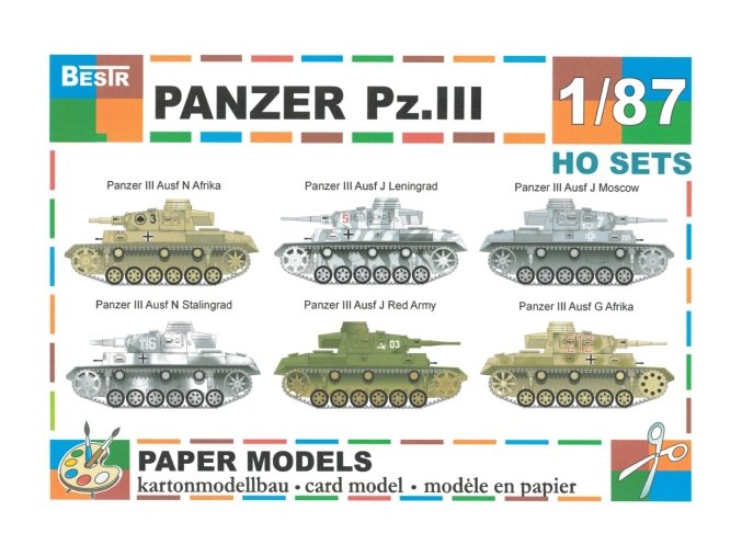 Panzer Pz.III  - 6 různých verzí