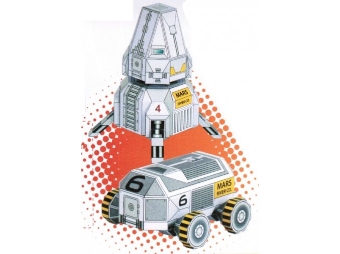 přistávací modul a vozítko Mars Rover