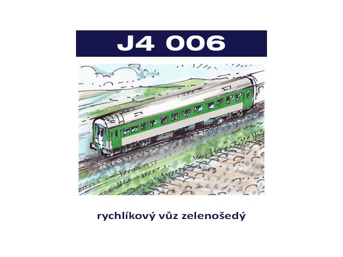 osobní vozy IV - rychlíkový vůz zelenošedý