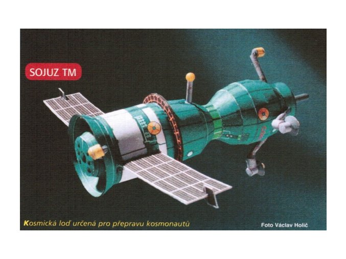 Sojuz TM (zelený) + fotovoltaické sluneční články (33 fialový)