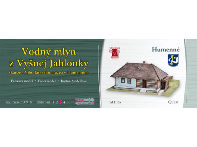 Vodní mlýn z Vyšné Jablonky - Humenné