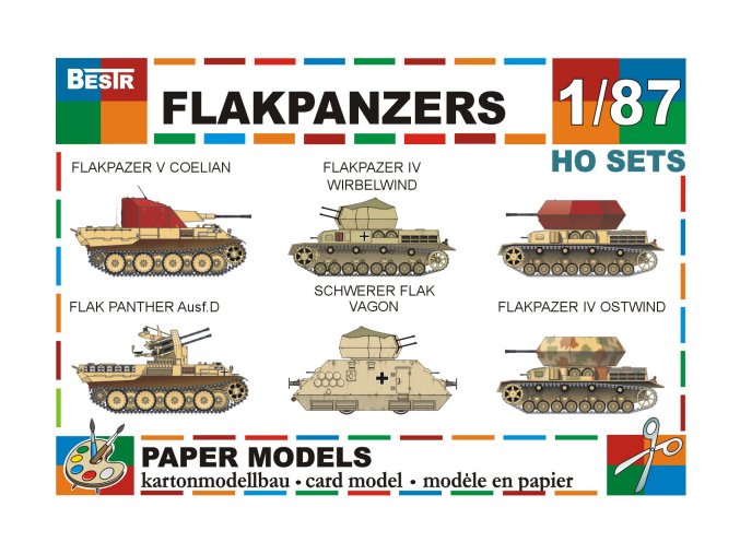 Flakpanzers - protiletadlové tanky - 6 různých strojů