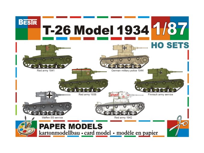 T-26 Model 1934 - 6 různých verzí