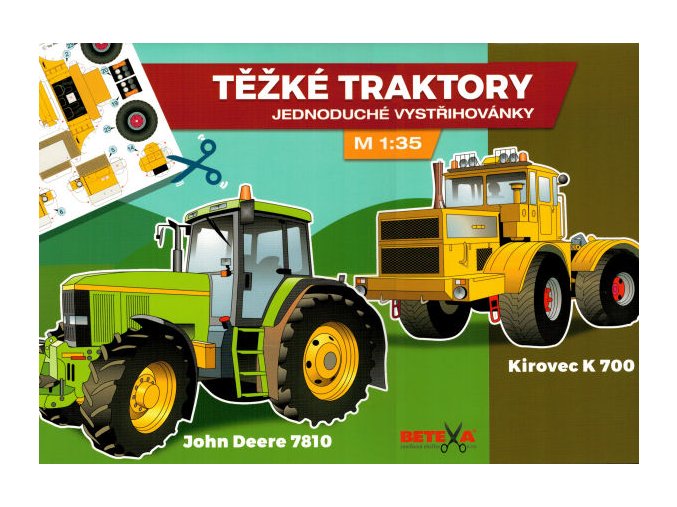 John Deere 7810 + Kirovec K 700 (Těžké traktory)