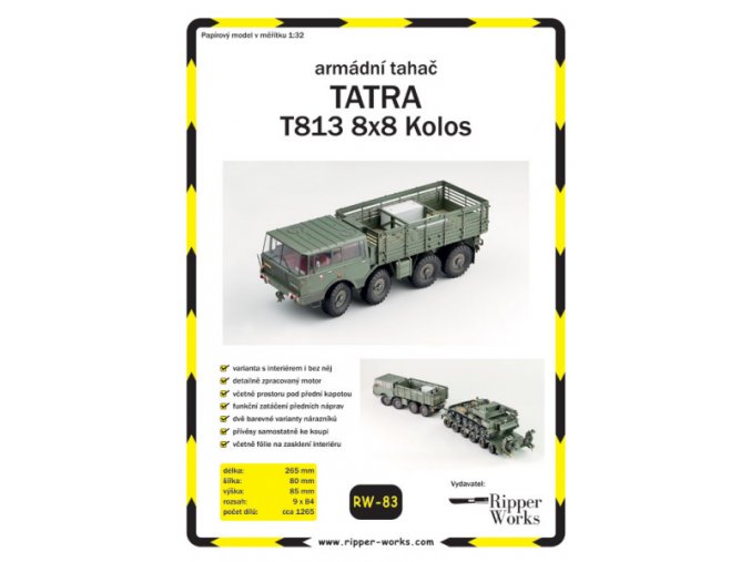 Tatra T813 8x8 Kolos - armádní tahač