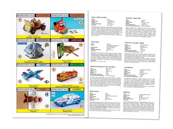 Archeologický atlas - list 15 - reklamní vystřihovánky